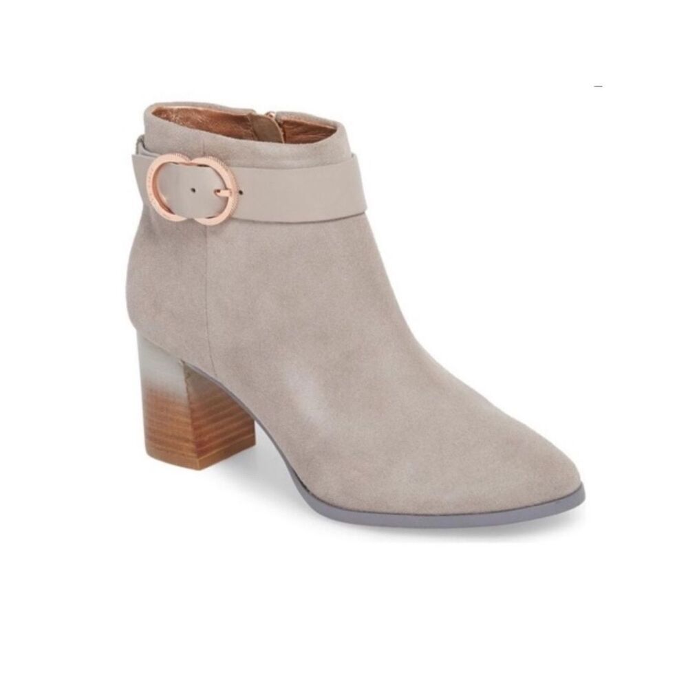 Ted Baker 40.5 Ainthe Ankle Booties in Light Grey Rose Gold